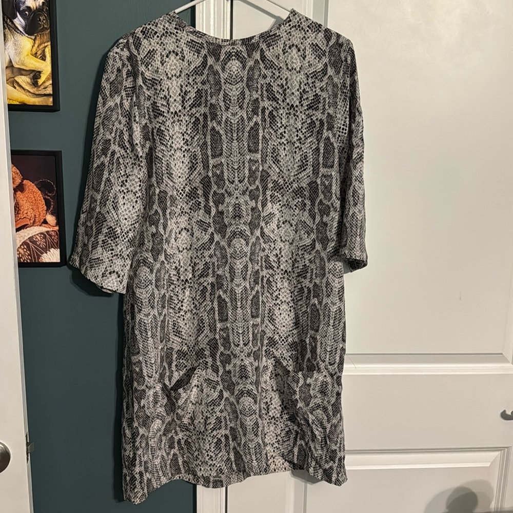 Equipment, femme size, large silk shirt dress